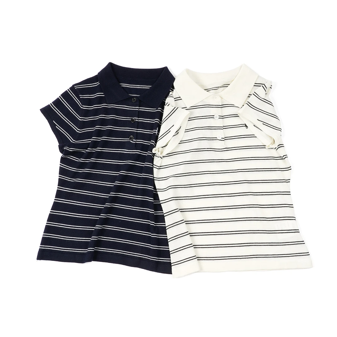 【polo领条纹短袖】绵羊毛+莱赛尔针织时尚百搭夏季短袖YS5MB0510