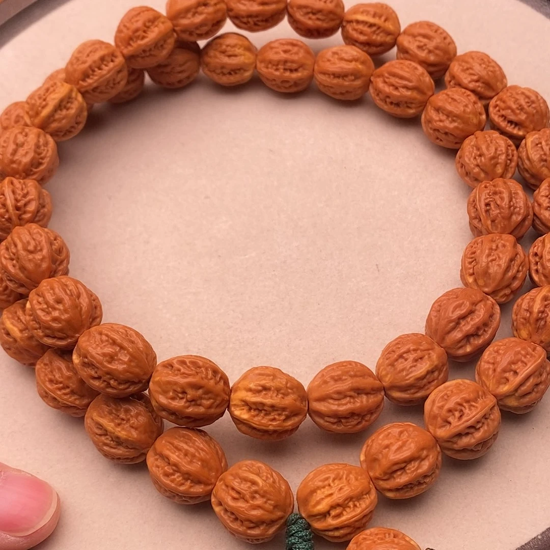 手串文玩核桃15尺八棱脖挂微黄