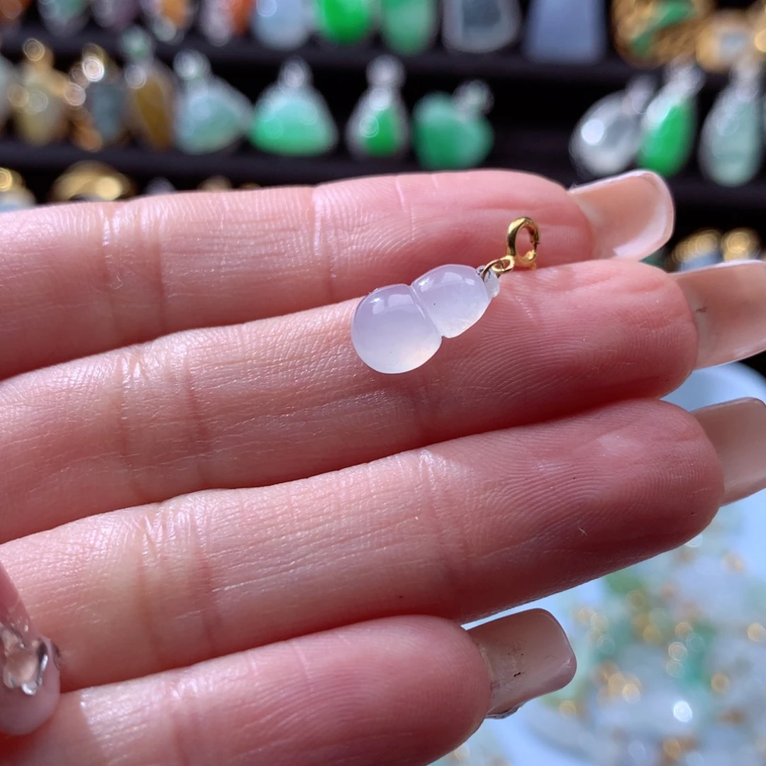 翡翠颈饰18K金镶嵌❤️**翡翠