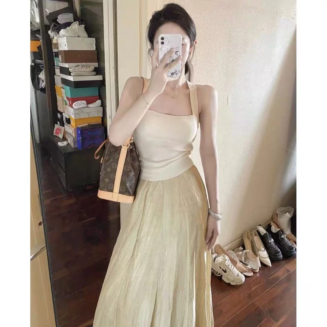 胖鹅张~韩系修身简约工字背心 #1140