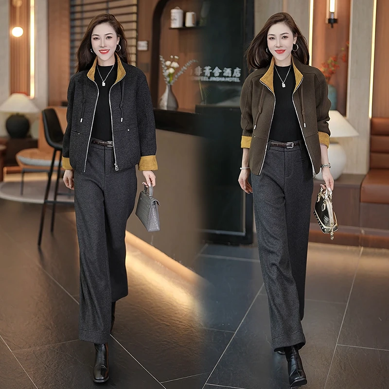 2025秋冬季小个子女装短外套秋季上衣女大衣复古港风保暖极简风