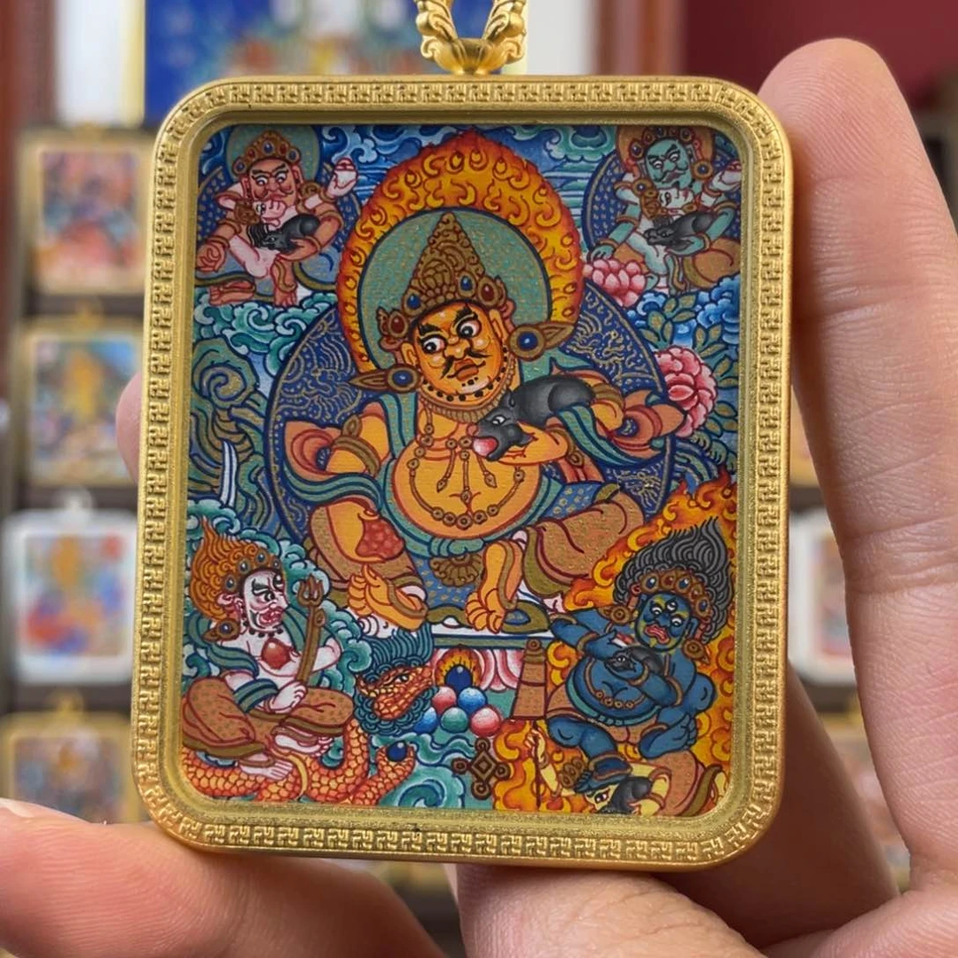 吊坠五路财神 纯手绘 青海发货