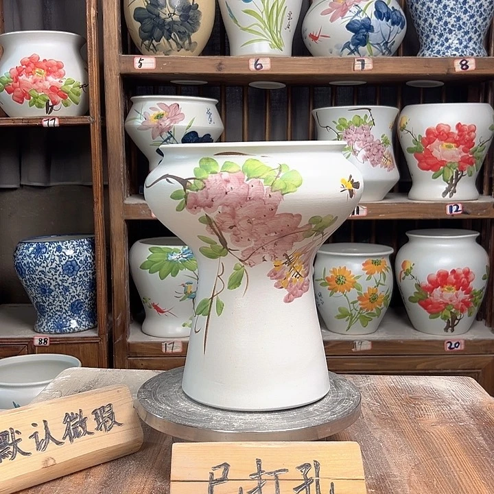 摆件蘑菇紫藤款新款陶瓷