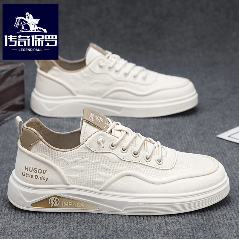 传奇保罗正版一脚蹬男鞋冬季运动板鞋中学生四季款百搭休闲鞋秋季