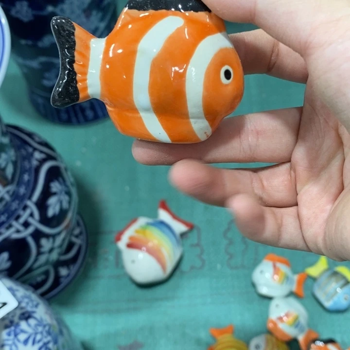 摆件王****收摆件手绘釉下彩