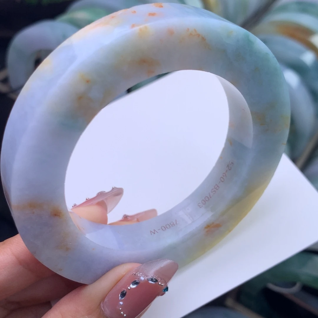定制翡翠未镶嵌手镯不退不换
