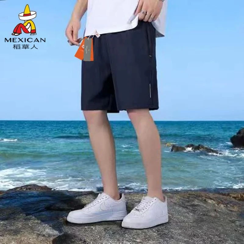 稻草人休闲裤夏季新款时尚百搭运动健身短裤宽松速干直筒五分裤