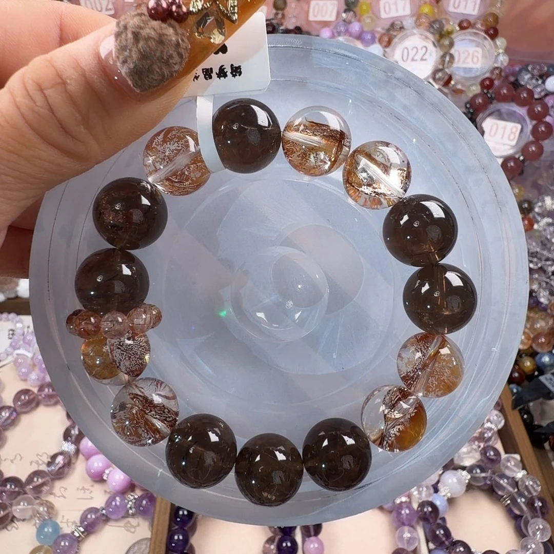 手链合金水晶金箔加茶