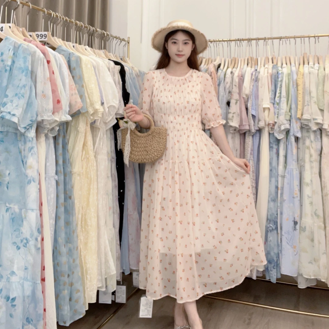 女装连衣裙温柔夏季小清新长裙碎花法式气质夏季新款