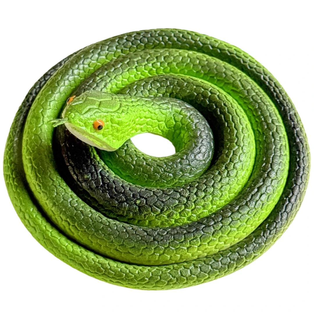 JDXK软胶仿真蛇竹叶青眼镜蛇玩具蛇果园菜地驱鸟吓鸟假蛇动物模型