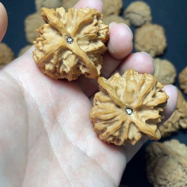 文玩核桃把件苹果园41.5mm尖微修送打底