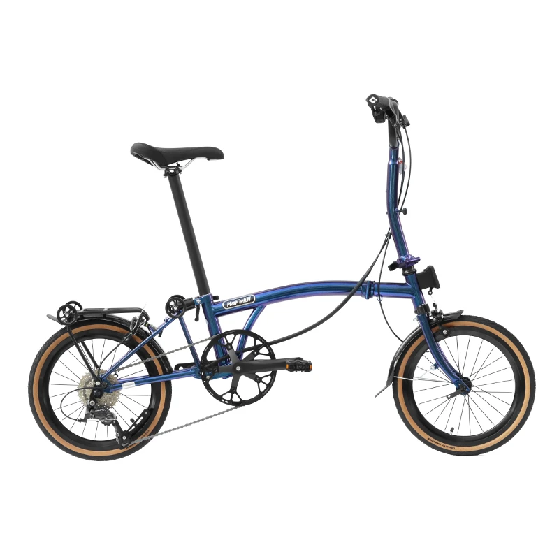 kafeidi K20小布折叠自行车20寸9速超轻便携城市复古通勤单车