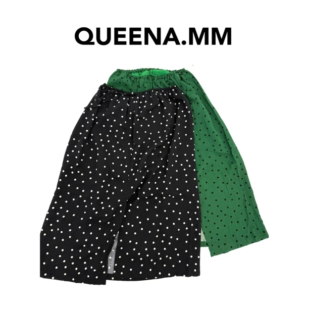 欧货复古波点半身裙