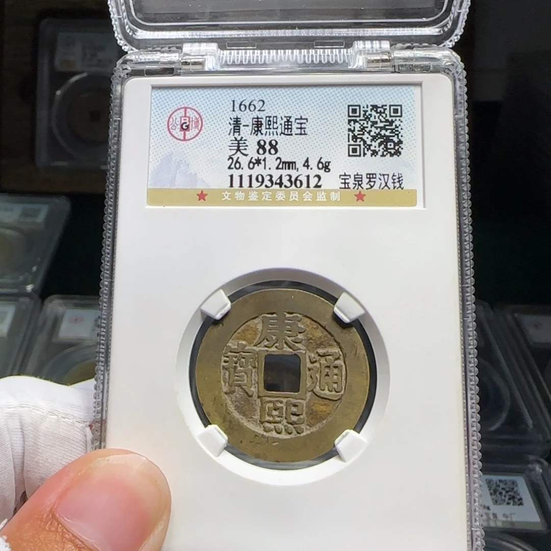 铜FY康熙宝泉罗汉钱88分3612