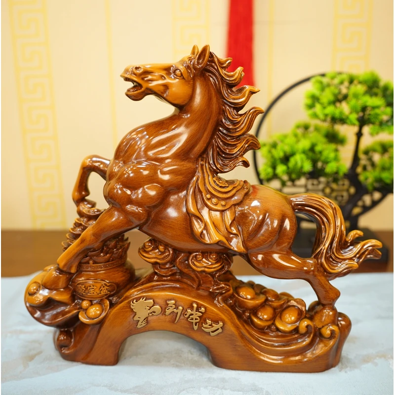 （马到成功）XDH客厅办公室茶室新房乔迁送礼摆件（长24高20cm）