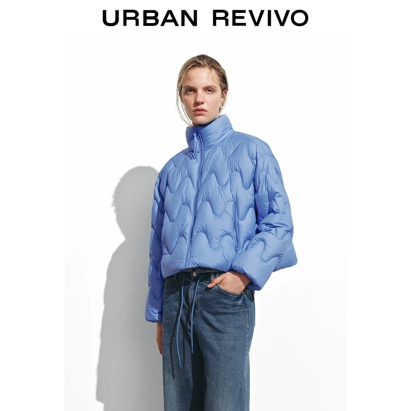 UR2025冬季新款女装休闲绗缝超宽松羽绒服UYY150061+