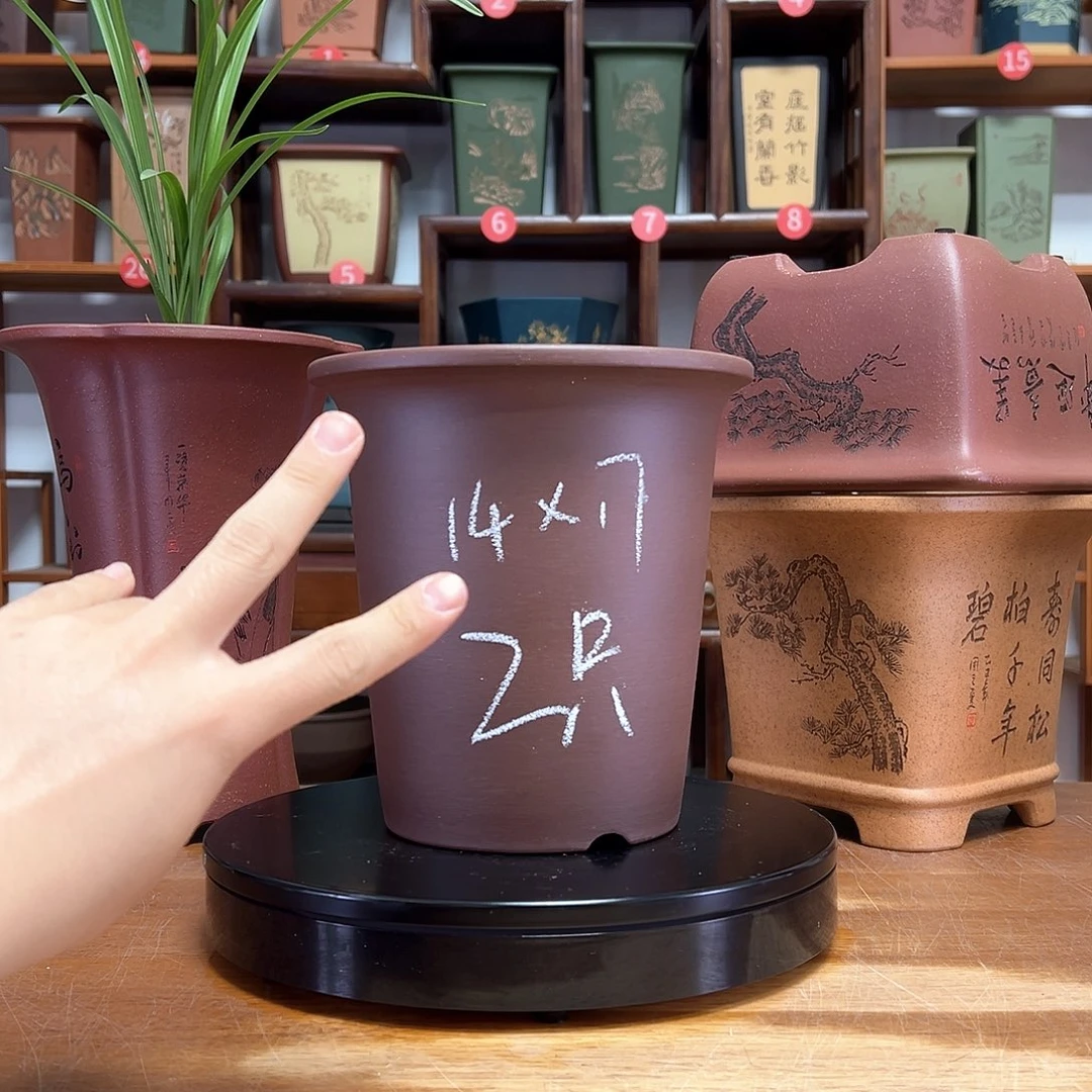 紫砂花盆周之夏精品紫砂花盆