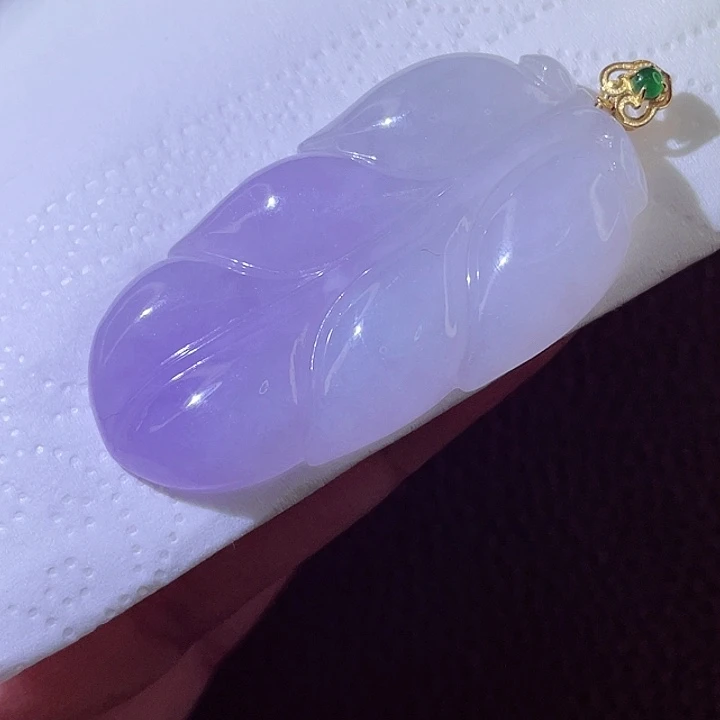颈饰18K金镶嵌翡翠翡翠