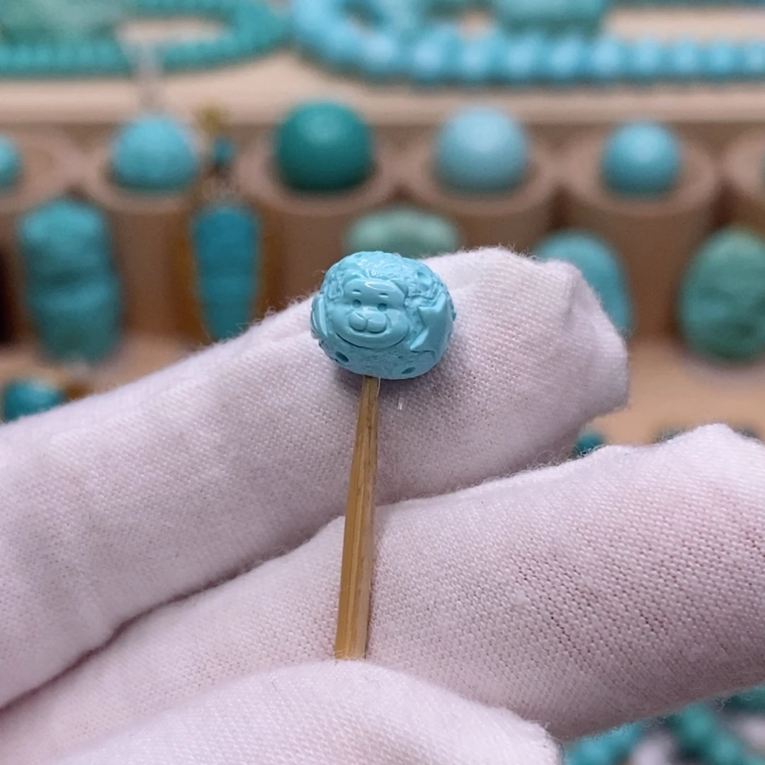 绿松石18K金镶嵌珠宝奇石