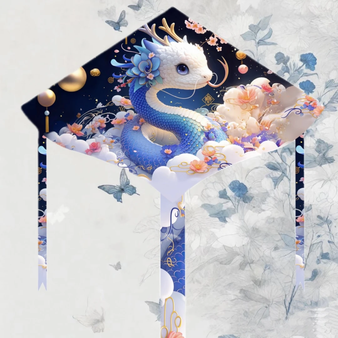 青花瓷蛇风筝儿童微风易飞潍坊2025新款风筝