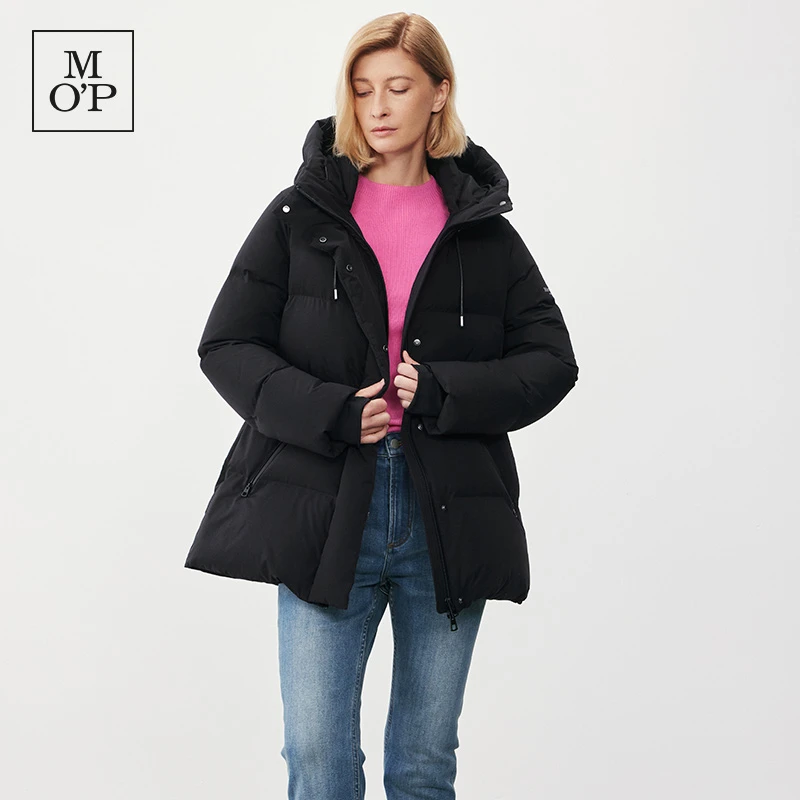 【蒋梦婕同款】Marc O'Polo/MOP2025冬新款连帽保暖羽绒服外套女装