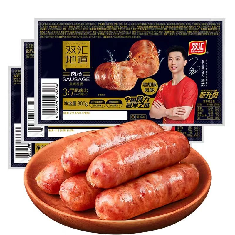 双汇地道肉肠黑胡椒味 *300g/包