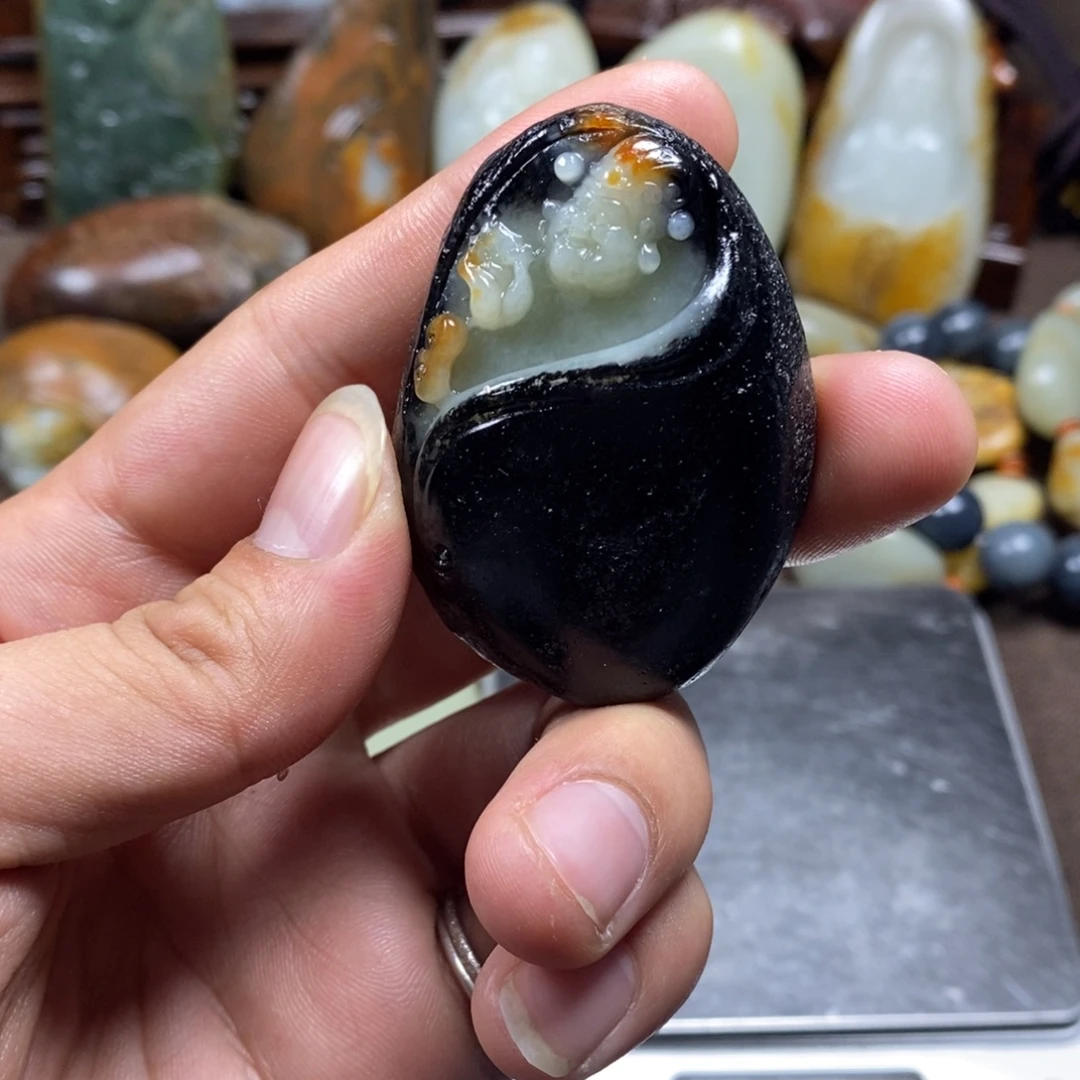 和田玉未镶嵌挂件