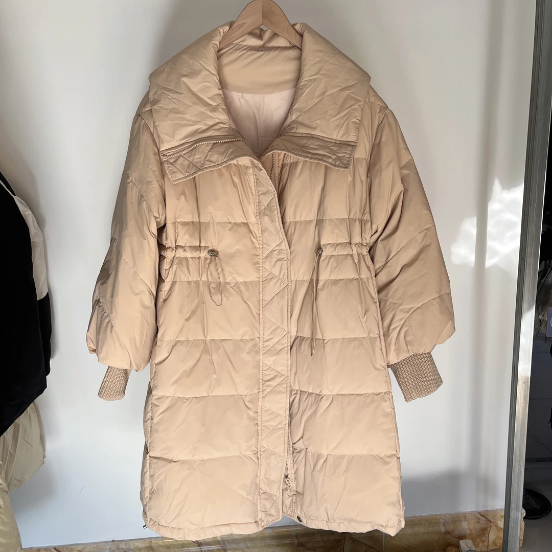 收腰长款灯笼袖冬季外套