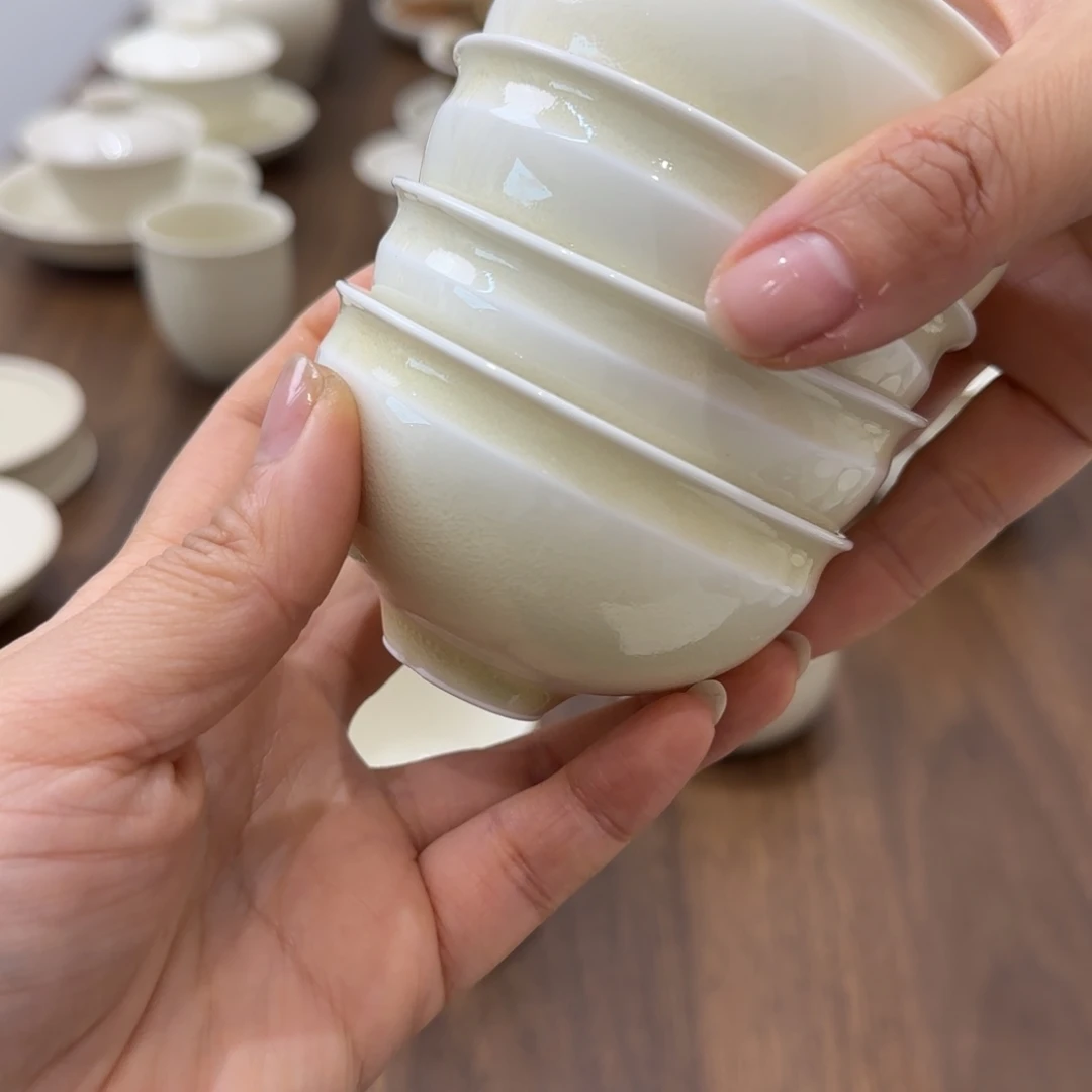 微瑕釉厚束口杯不带礼盒