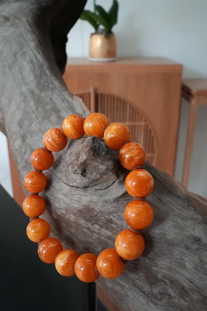 【恒彩琥珀】13m+琥珀蜜蜡手串