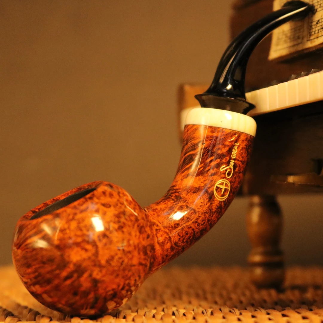 意大利sangreal爆款花色空腔小橡果手工石楠木烟斗