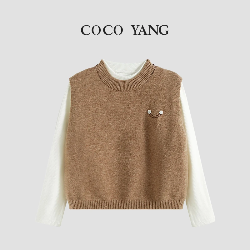 春秋季女童针织套装休闲百搭时尚长袖-YHA288