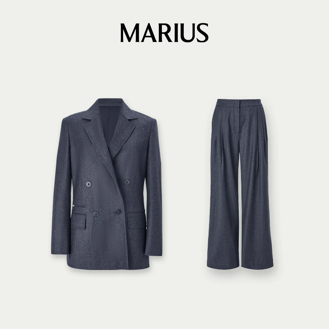 MARIUS【双12好物】“首都套”H型翻领西装套装现代服装