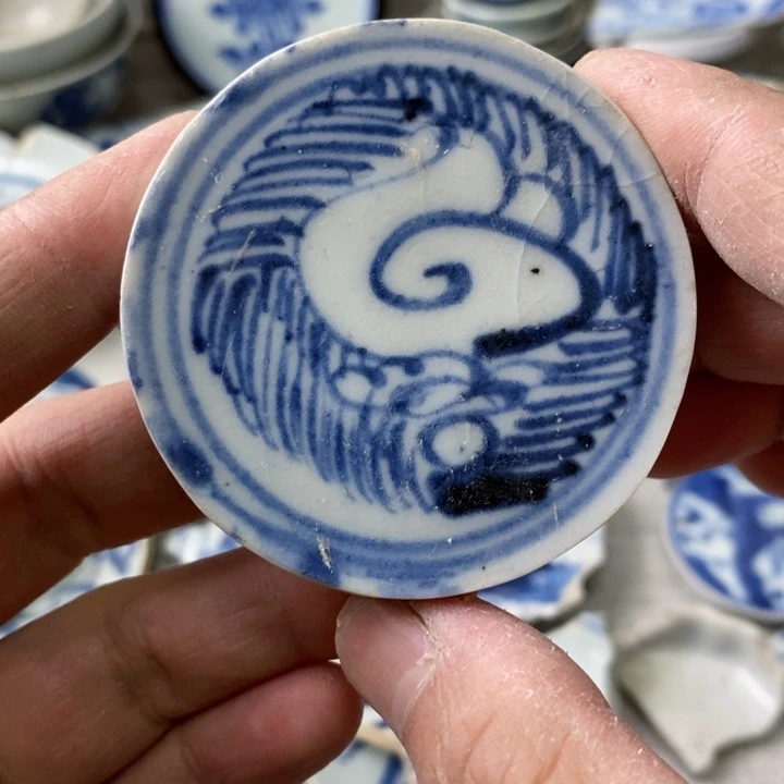 瓷片现代瓷器青花瓷片