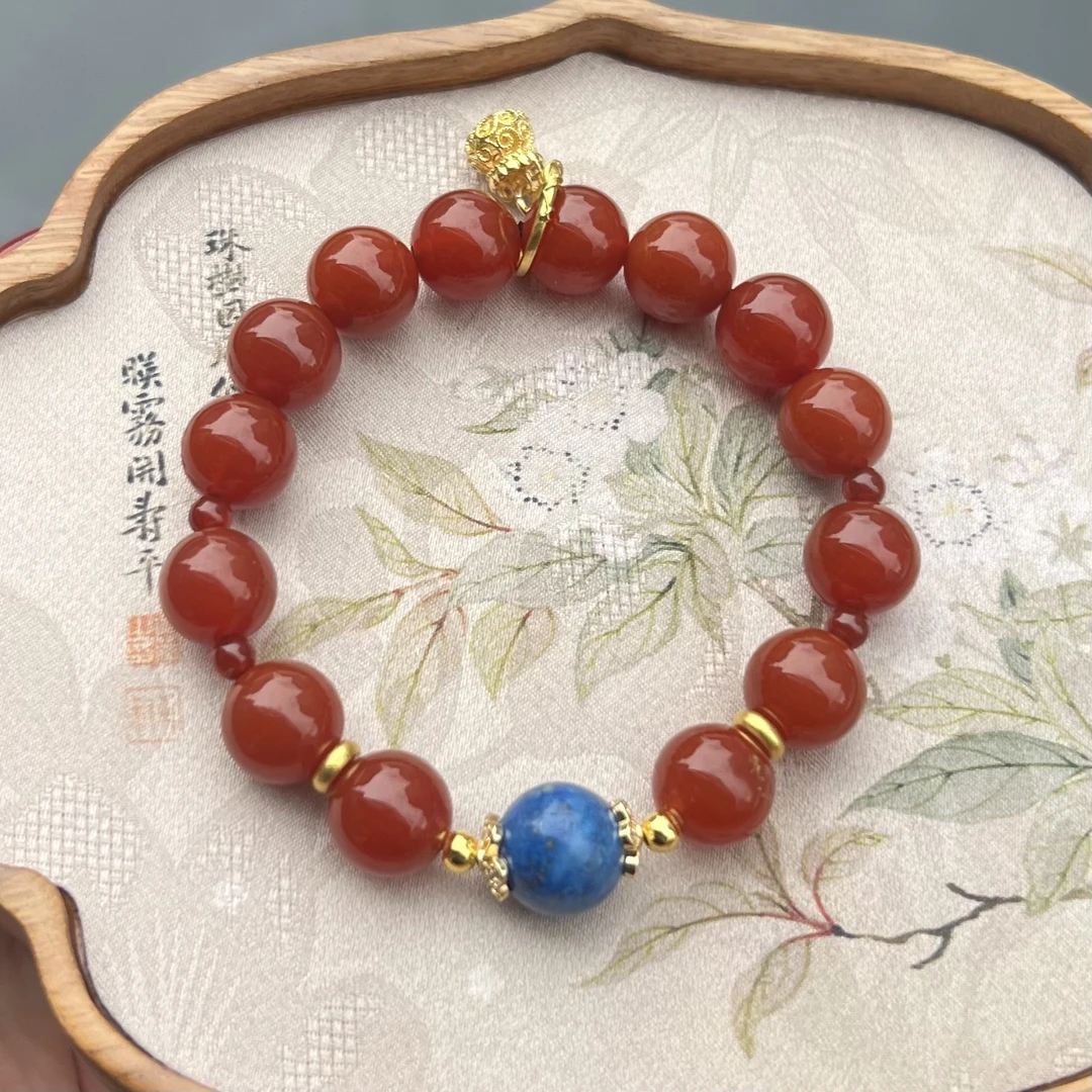 大唐盛世 玛瑙手串（天然珠宝 多样性发一）抖音基地质检证书