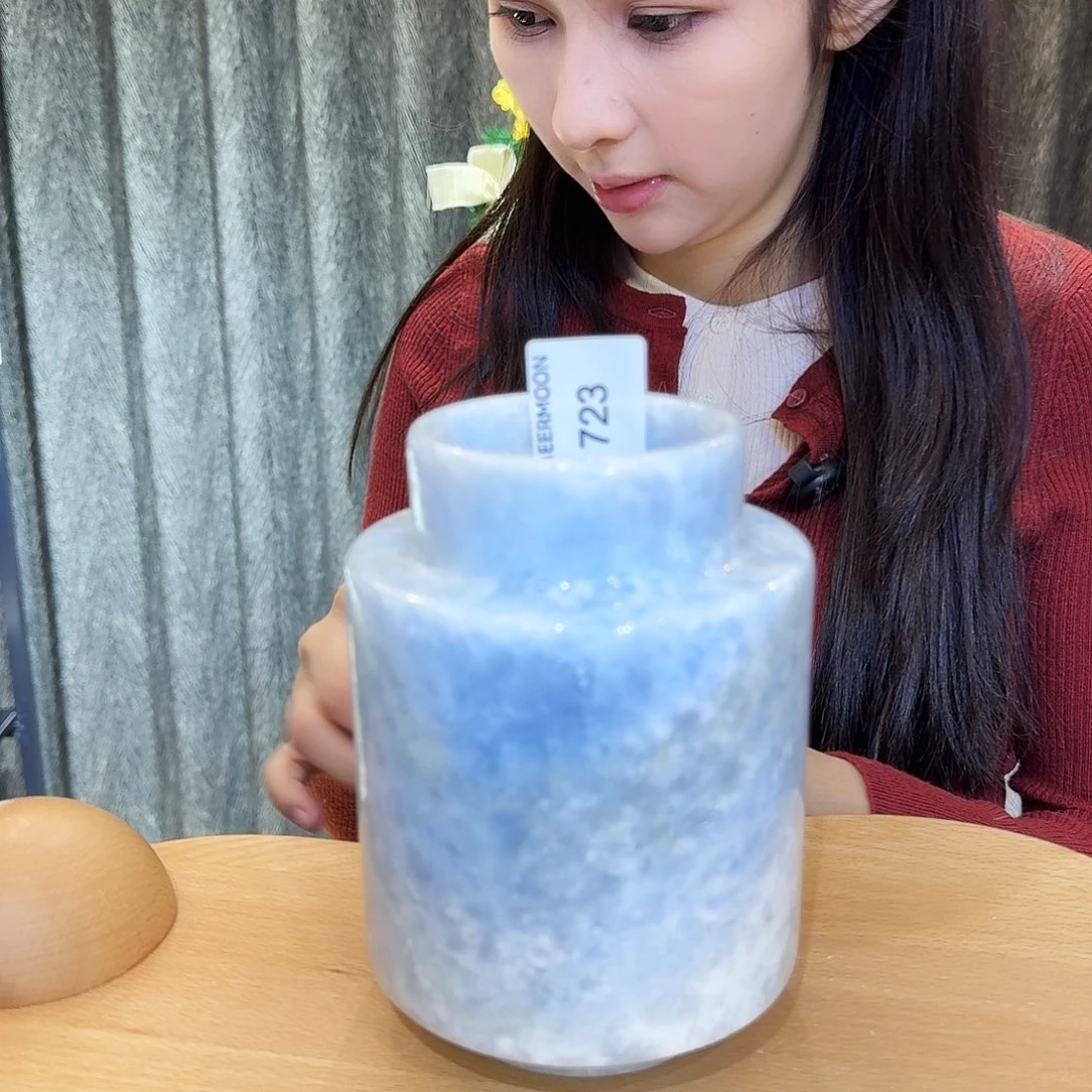 大理石723蓝水晶花瓶