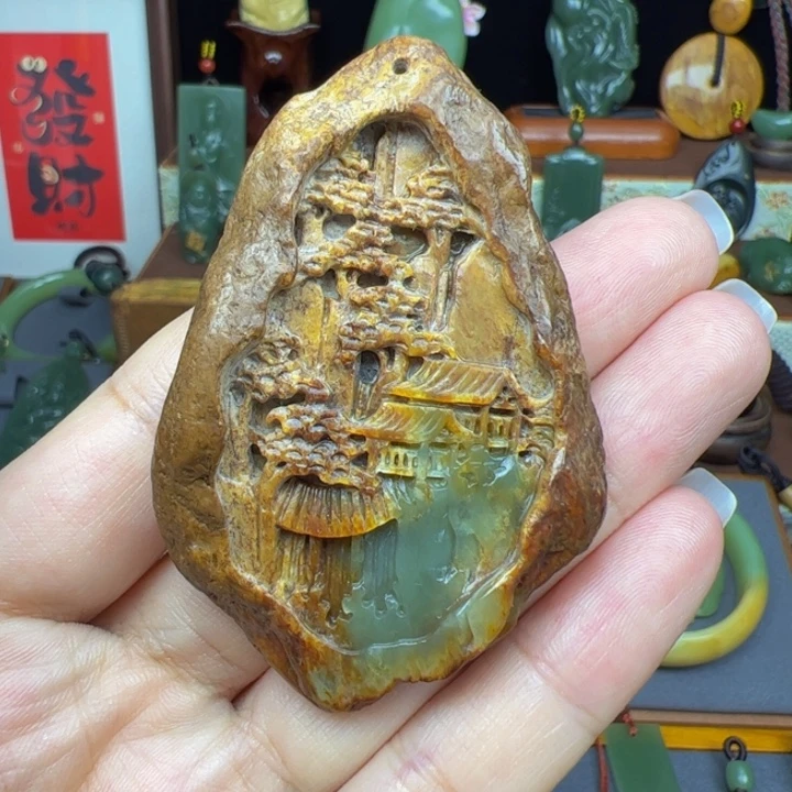 岫岩河磨玉（透闪石质玉）未镶嵌颈饰