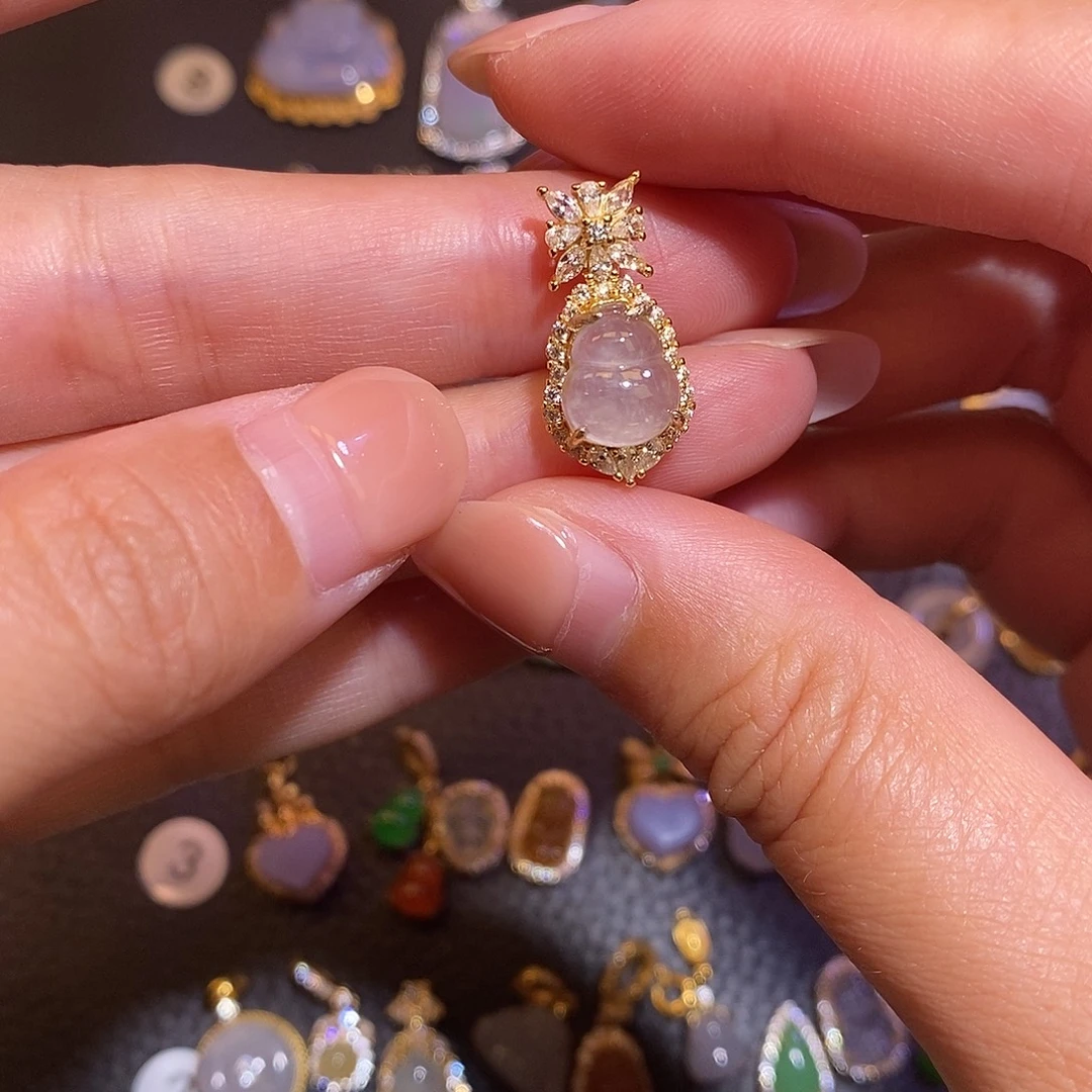 翡翠银S925镶嵌项链