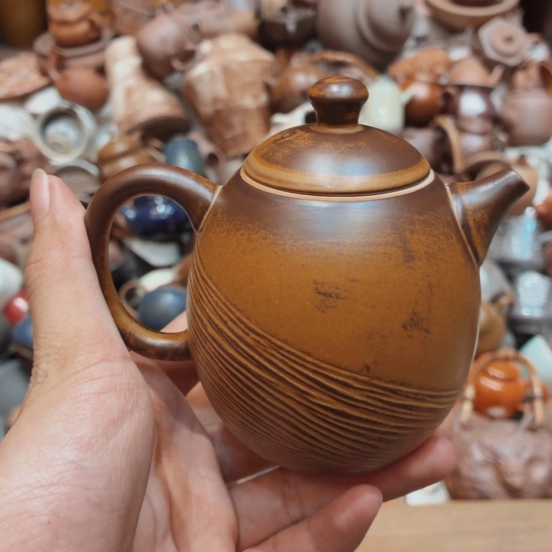 柴烧老岩泥高温茶器皿