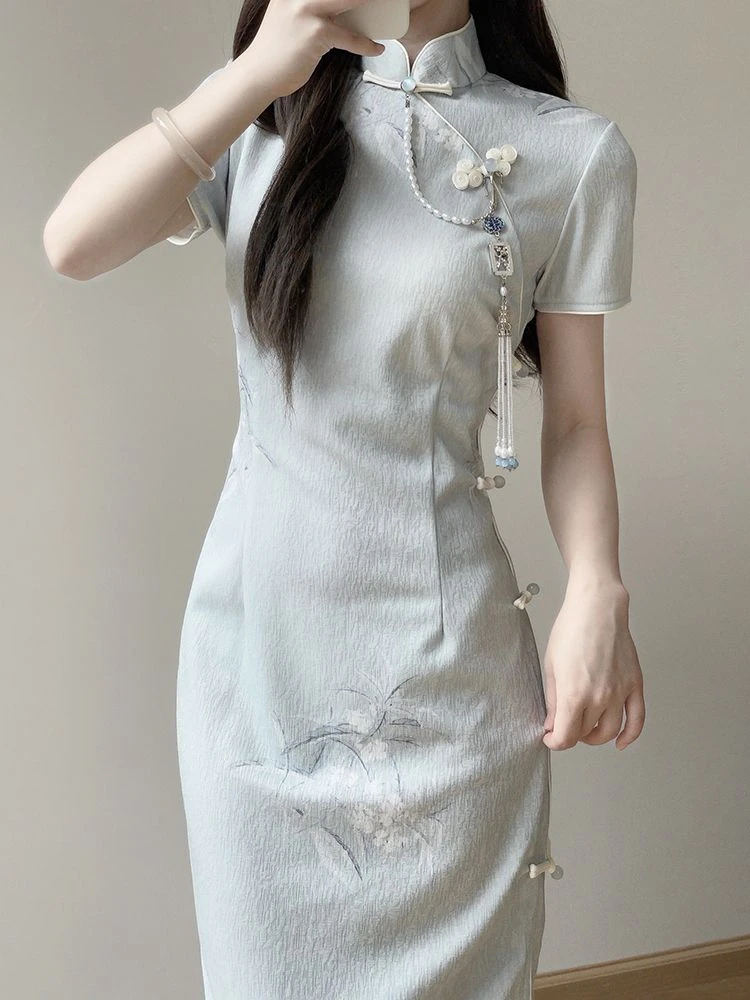 旗袍2025新款新中式改良少女连衣裙气质高端高级感夏季日常连衣裙