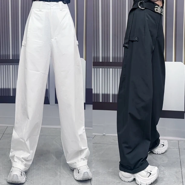 阿珍服饰店 新款时尚百搭白色长裤#00147