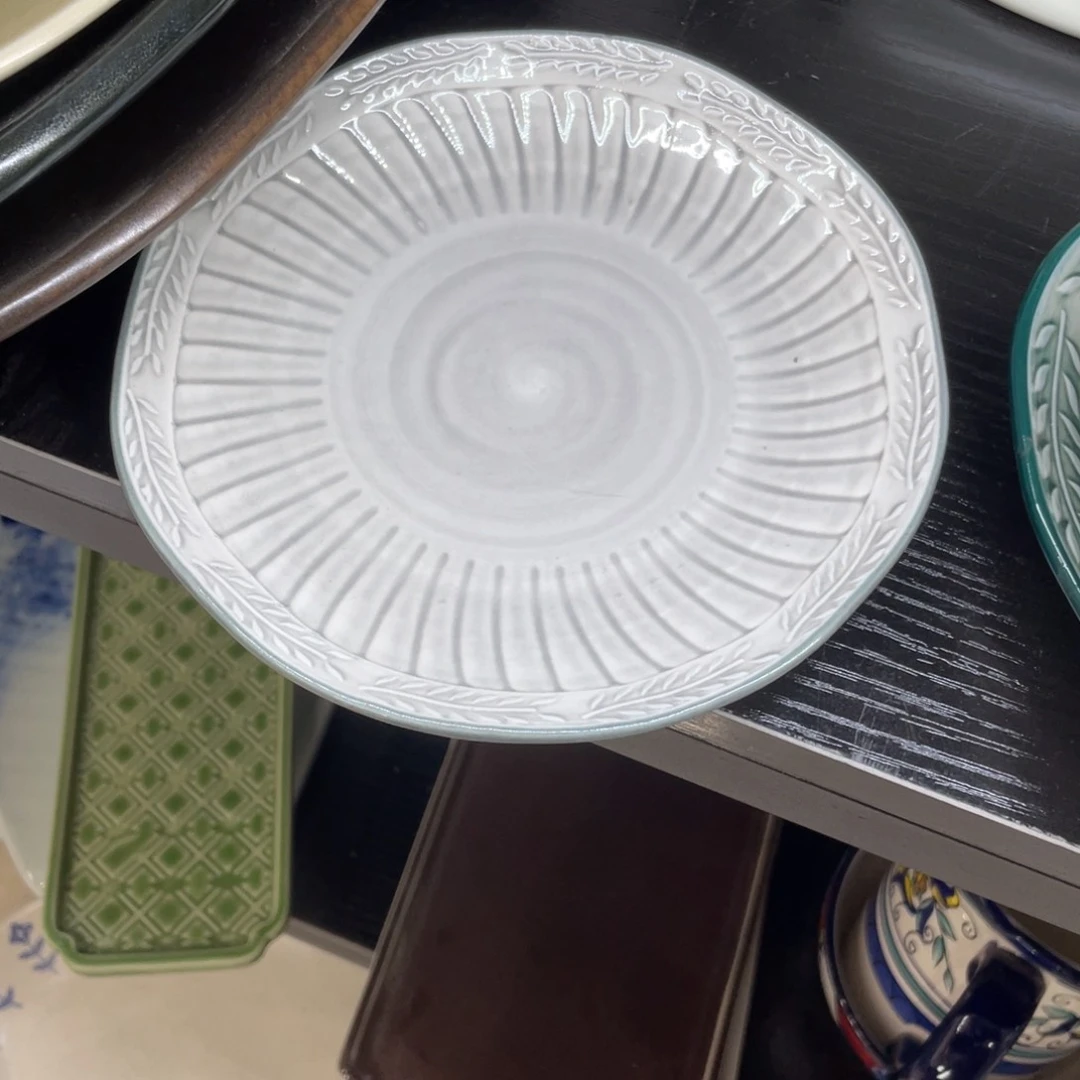 陶景德镇粗陶复古盘微瑕