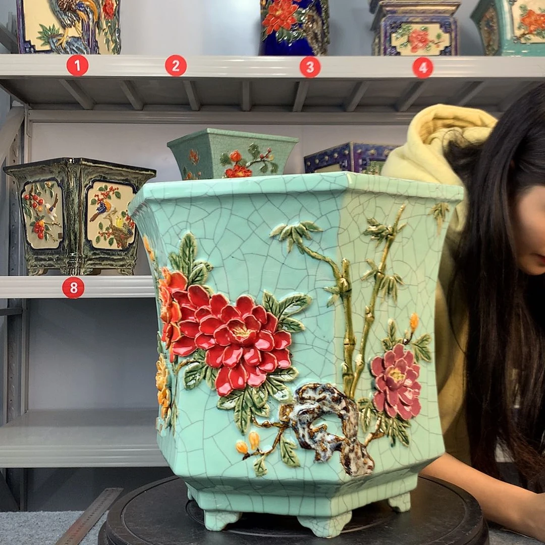 无铅玻璃H**k石湾盆石湾三石湾