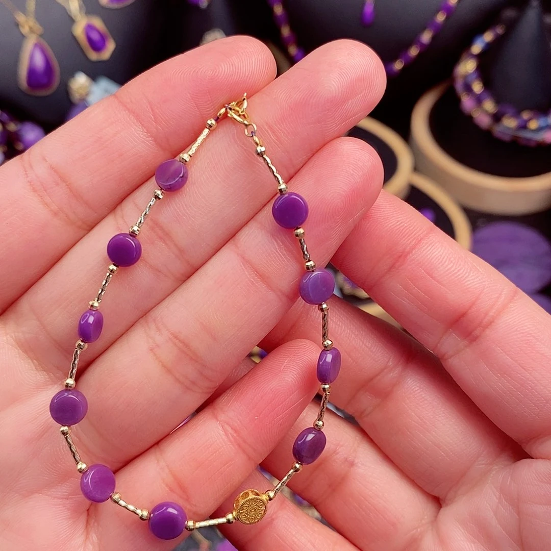 苏纪石（舒俱来）手链18K金镶嵌