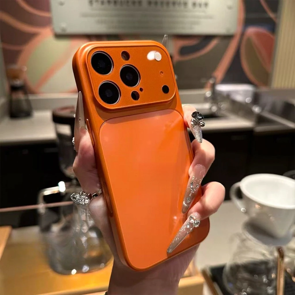 适用高级苹果17promax大视窗手机壳iPhone16磨砂15/14/13简约