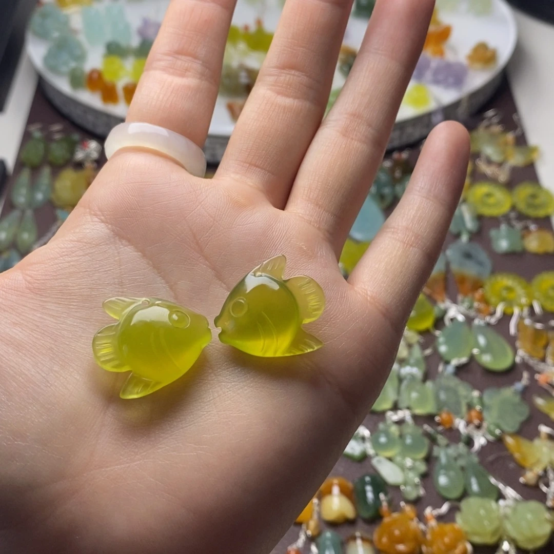 蛇纹石玉合金耳饰/颈饰