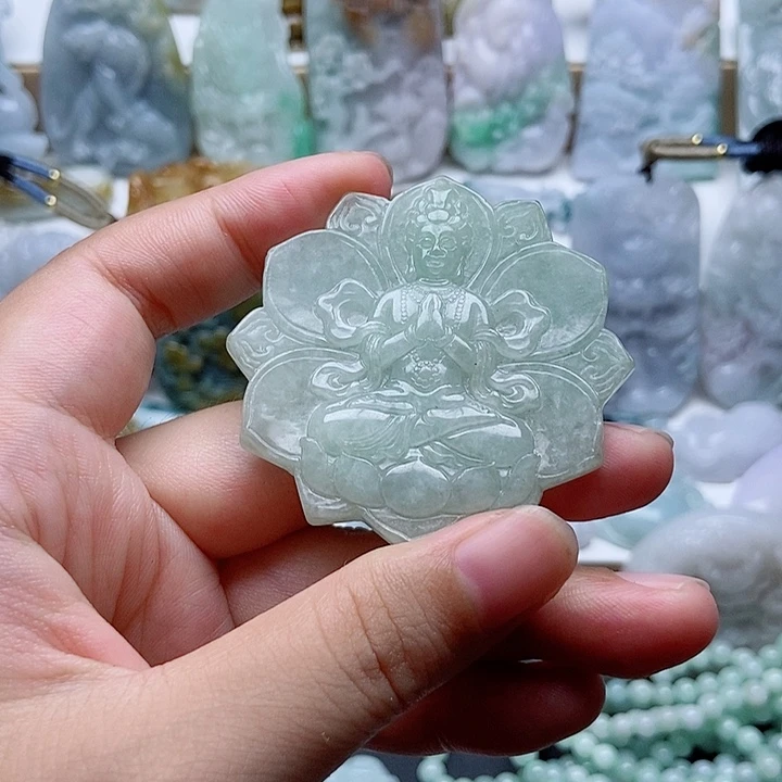 翡翠未镶嵌吊坠(不含链)1