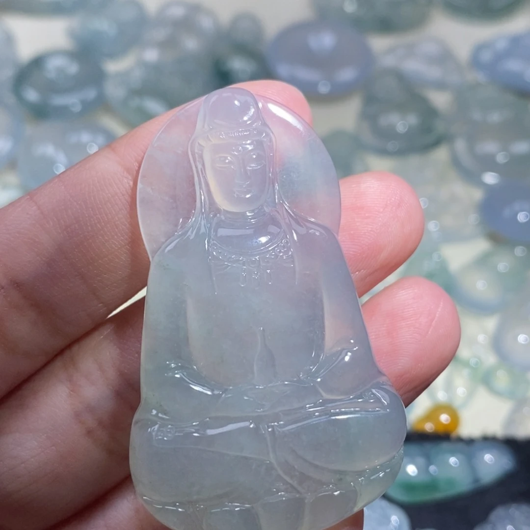 翡翠颈饰未镶嵌天然缅甸翡翠A货