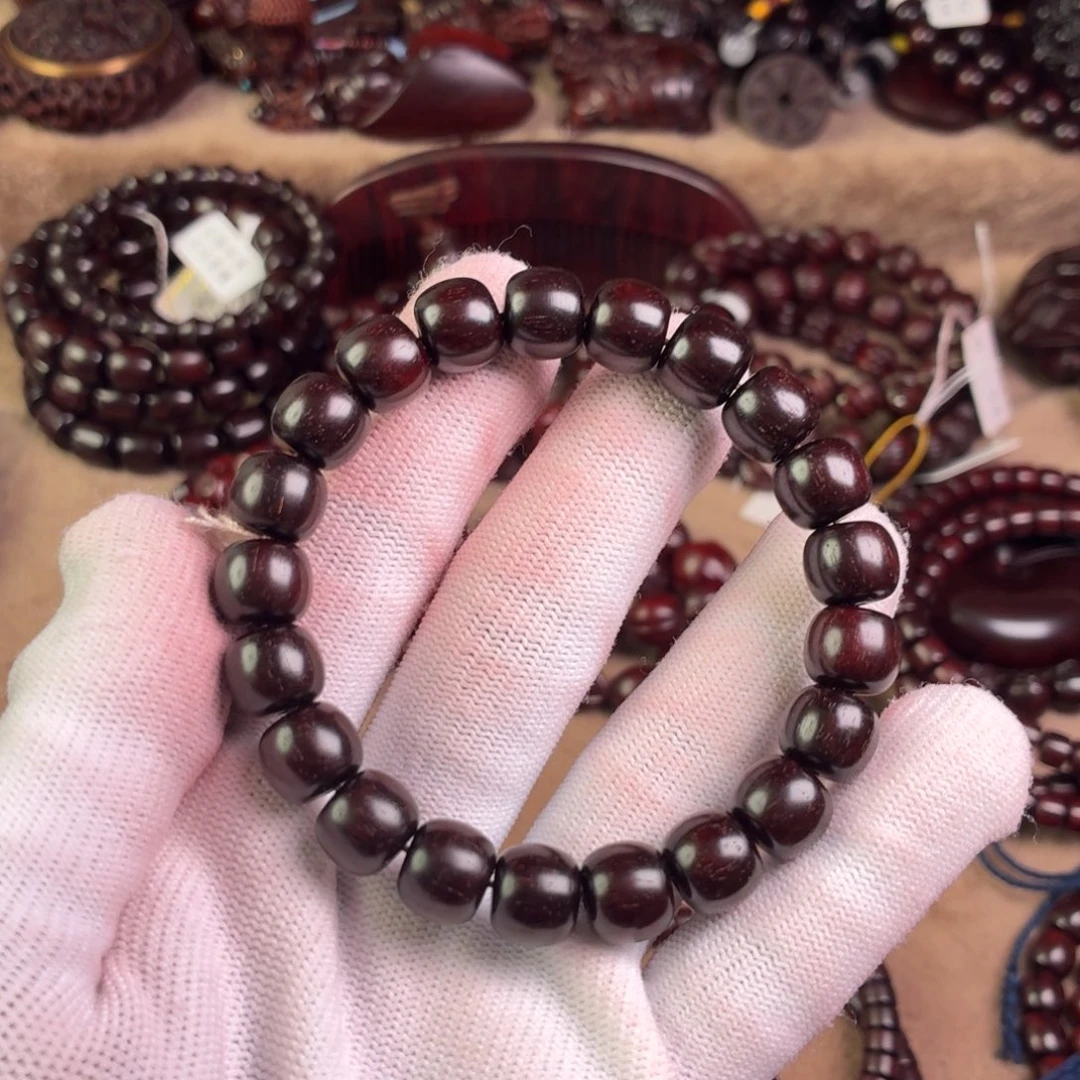 红***手手串/手链小叶紫檀无胶无蜡10老型老料包浆