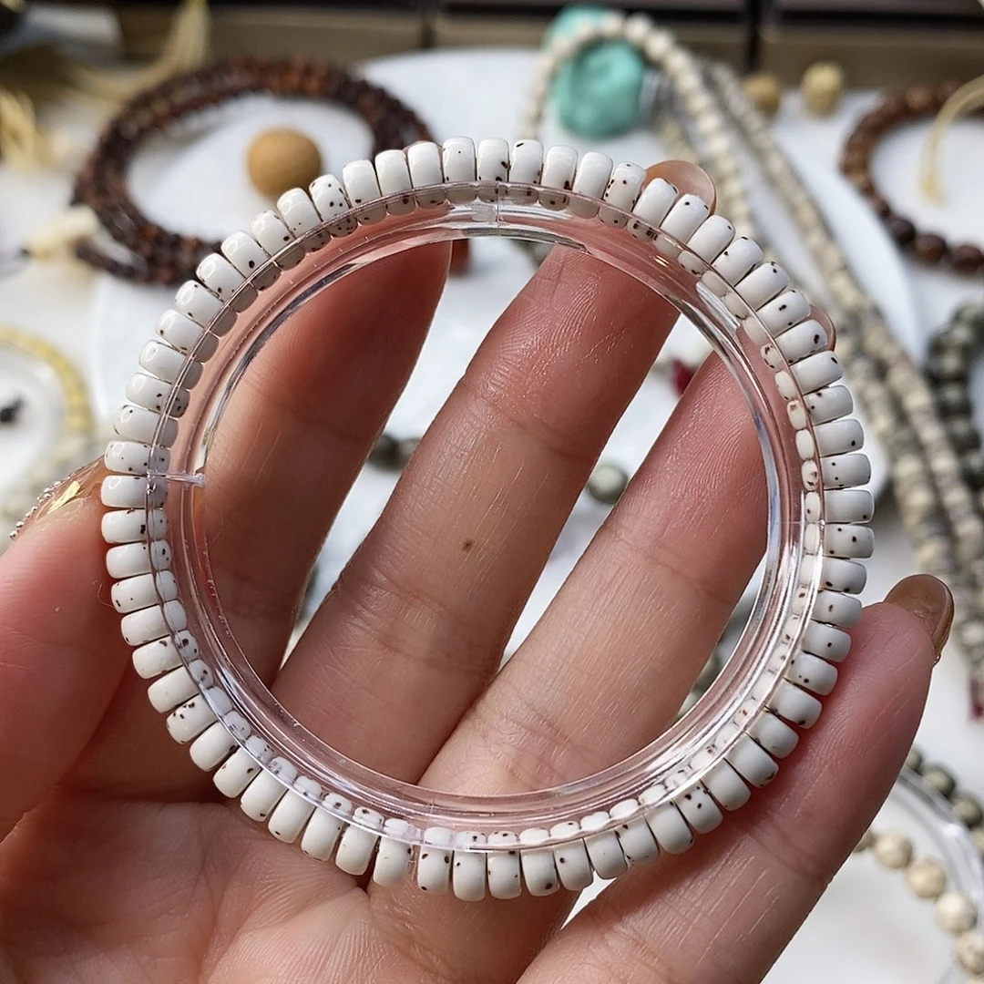 星月菩提手串卡6*3原白药片